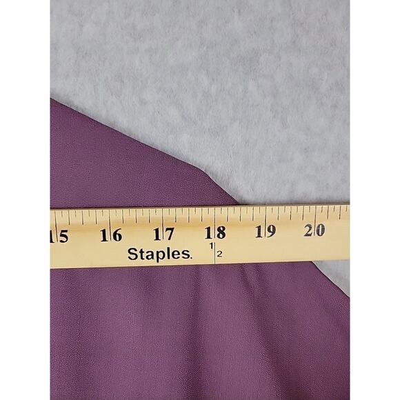 Sweet Rain Purple SS Button Up Tie Front Shirt Women's Plus 1X - Picture 11 of 14